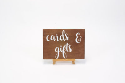 Wooden sign- "Cards and Gifts"