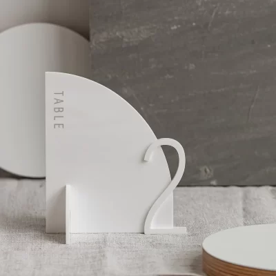 Modern White Table numbers